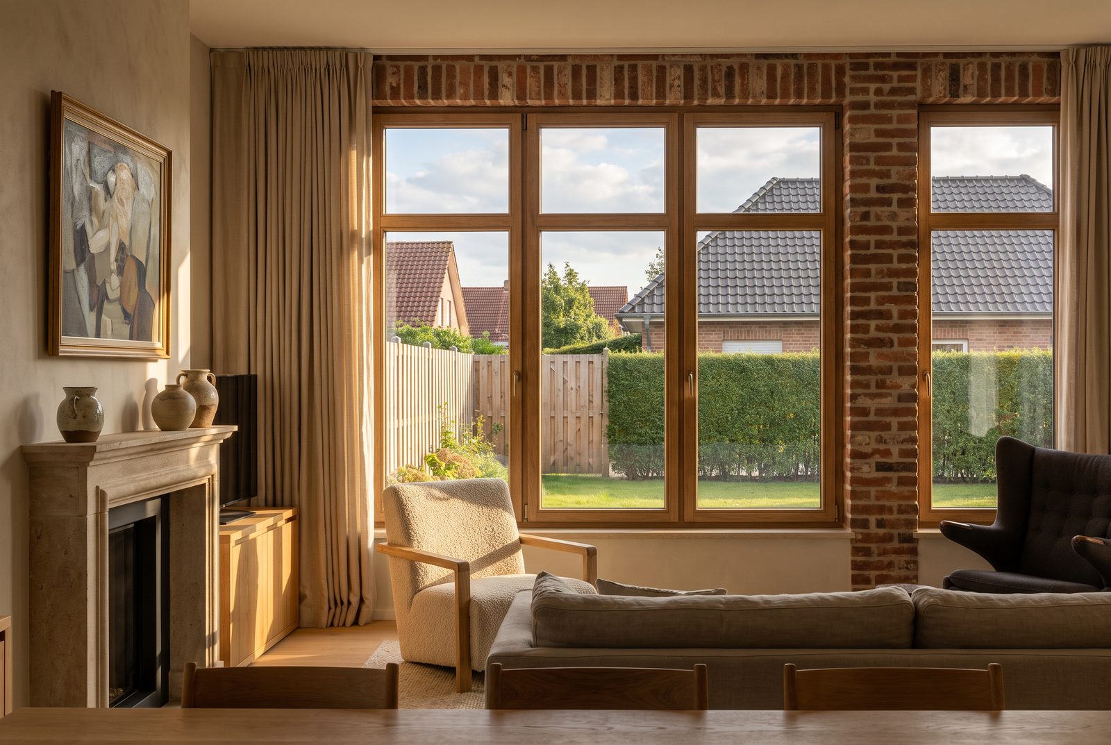 Fenster in Winchester an einer typischen Fassade — Wohnbeispiel