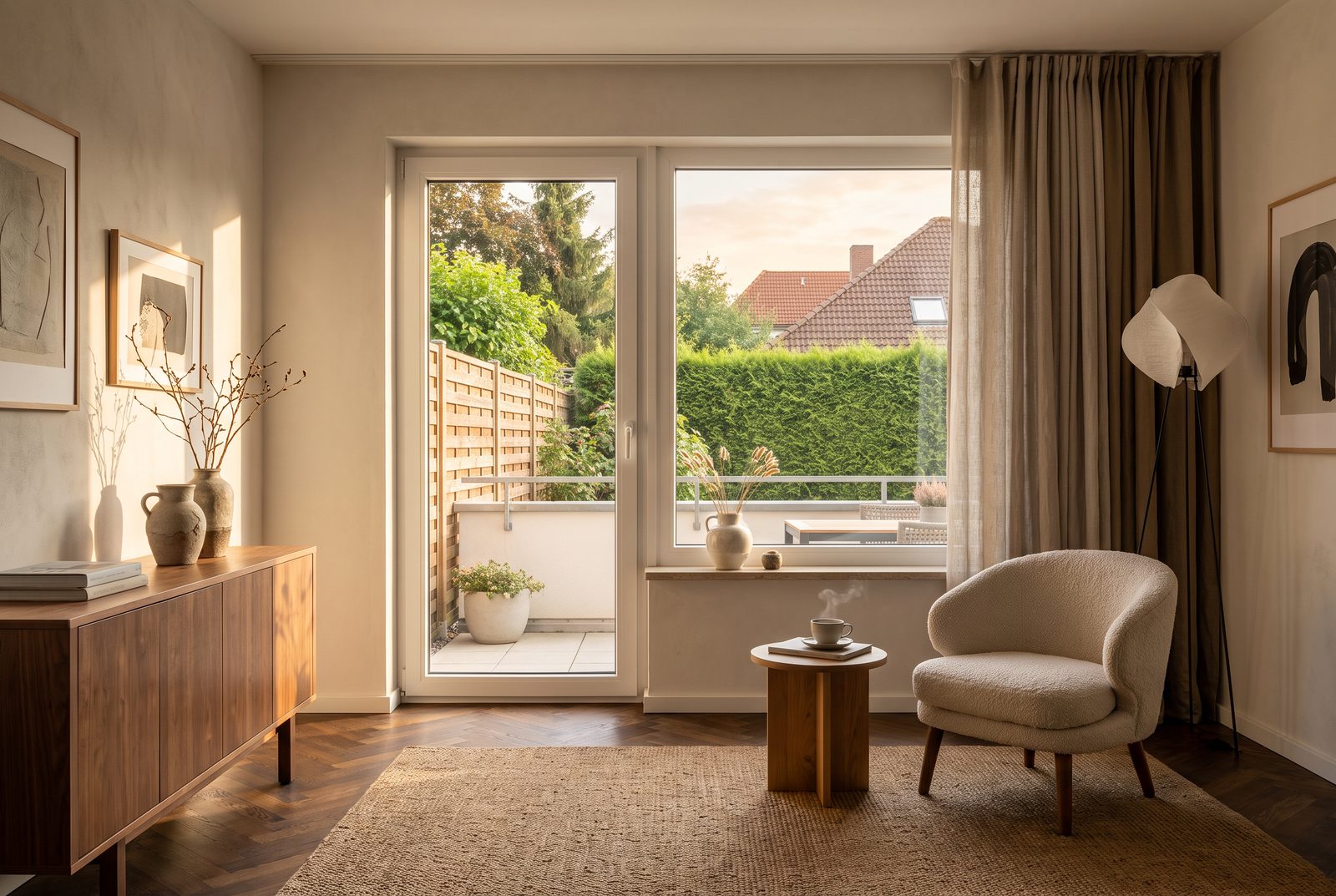 Balkontüren (Fenstertüren) — Wohnbeispiel