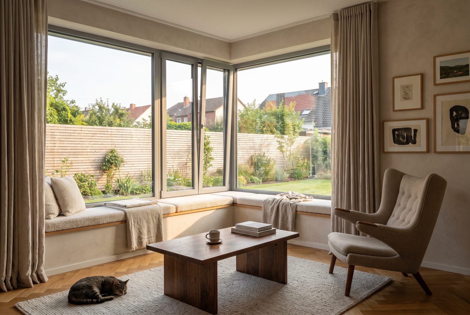 Wohnzimmerfenster — Wohnbeispiel