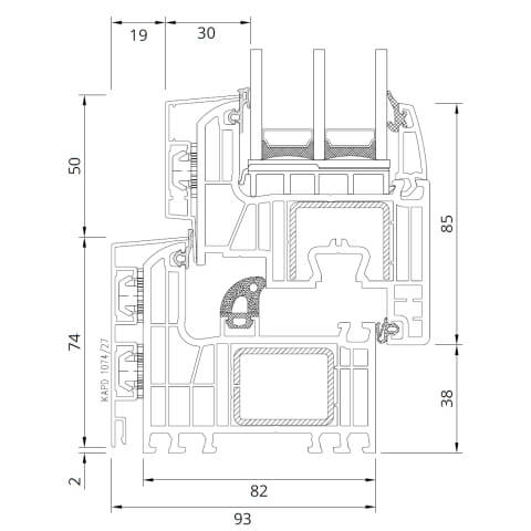Profilquerschnitt Iglo Energy Alucover