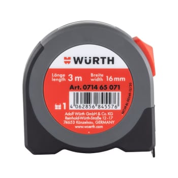 Würth Taschenbandmaß für Außen- und Innenmessung